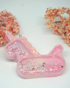 Rosé Neopolitan Unicorn Floatie Oil Shaker Charm