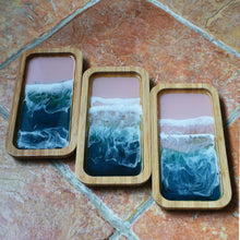 Load image into Gallery viewer, Wooden Rectangular Seascape Trinket Tray
