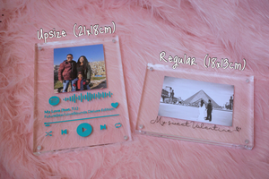 Size of personalised frame - choose from Upsize (21x18cm) or Regular (18x13cm)